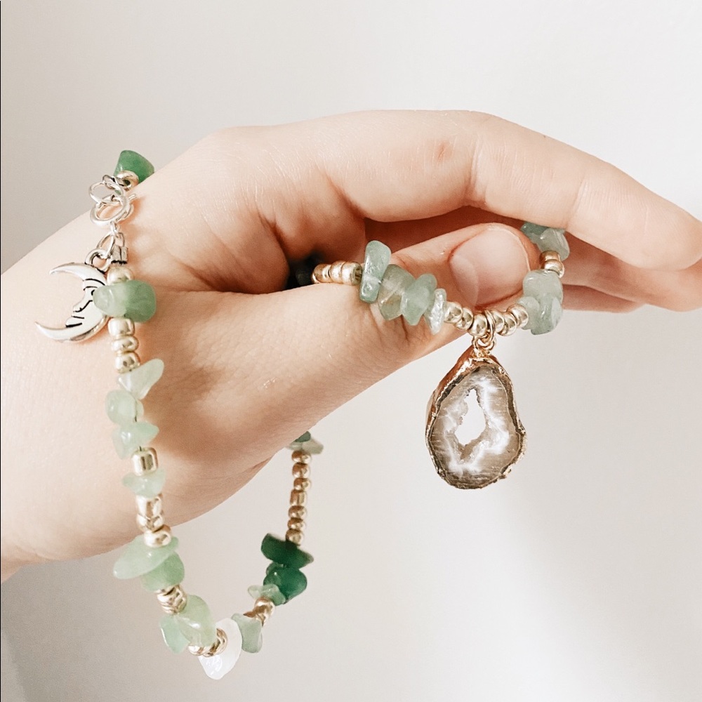 Green and Gold Handmade Necklace